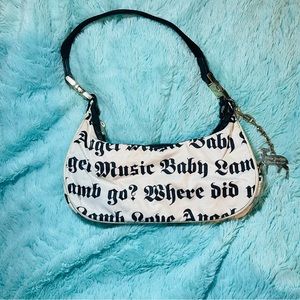 L.A.M.B. Gwen Stefani x LeSportsac Small Hella Hobo EUC Rare Black Trim w Gold